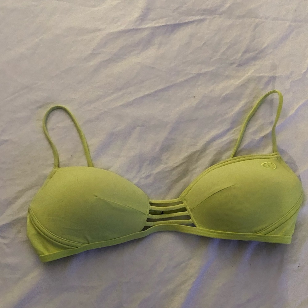 Lime green O’Neill bikini top
